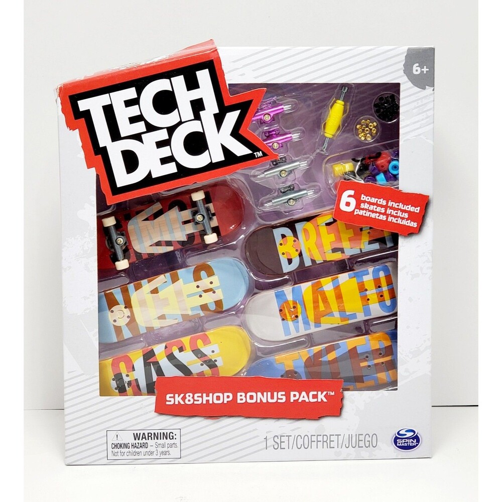 ​Tech Deck Sk8Shop Bonus Pack 6 Decks Fingerboard Set Brand New Sealed